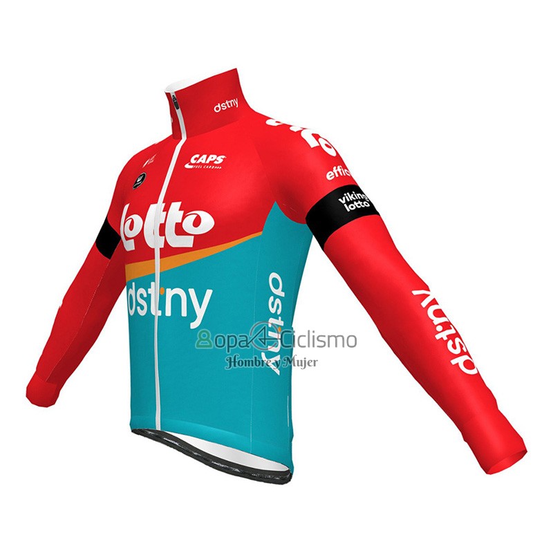 Lotto Dstny Ropa Ciclismo Culotte Largo 2023 Mangas Largas Rojo Azur